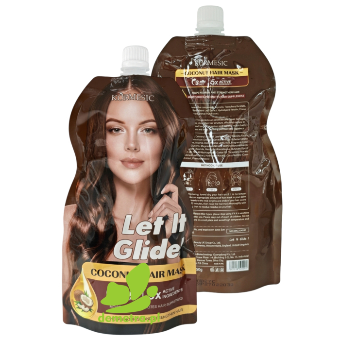 KORMESIC Kokosowa Maska do Włosów Nawilżenie i Regeneracja Let It Glide 350g