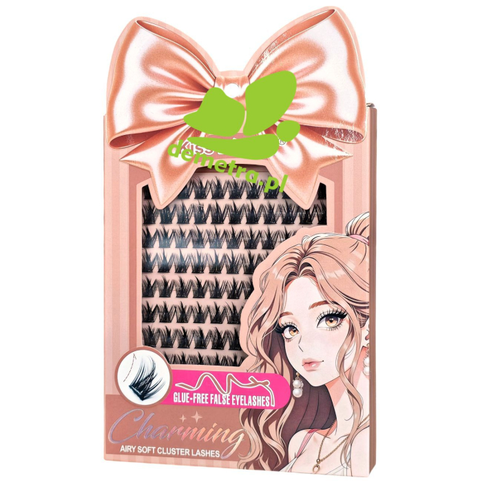 Sztuczne rzęsy w kępkach bez kleju Kiss Beauty Charming 120 kępek