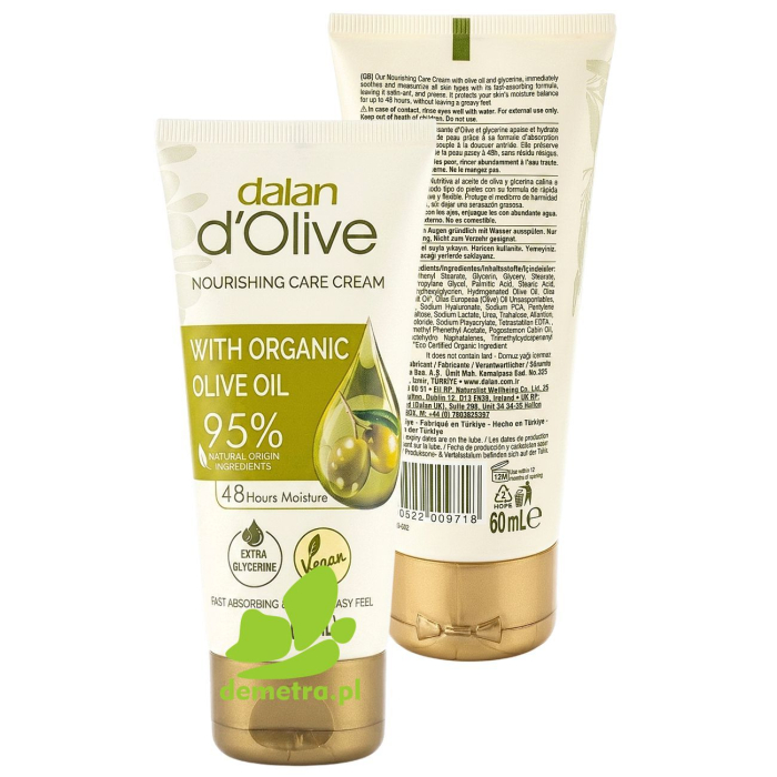 Dalan d'Olive Odżywczy krem do rąk i ciała z oliwą z oliwek i gliceryną 60 ml