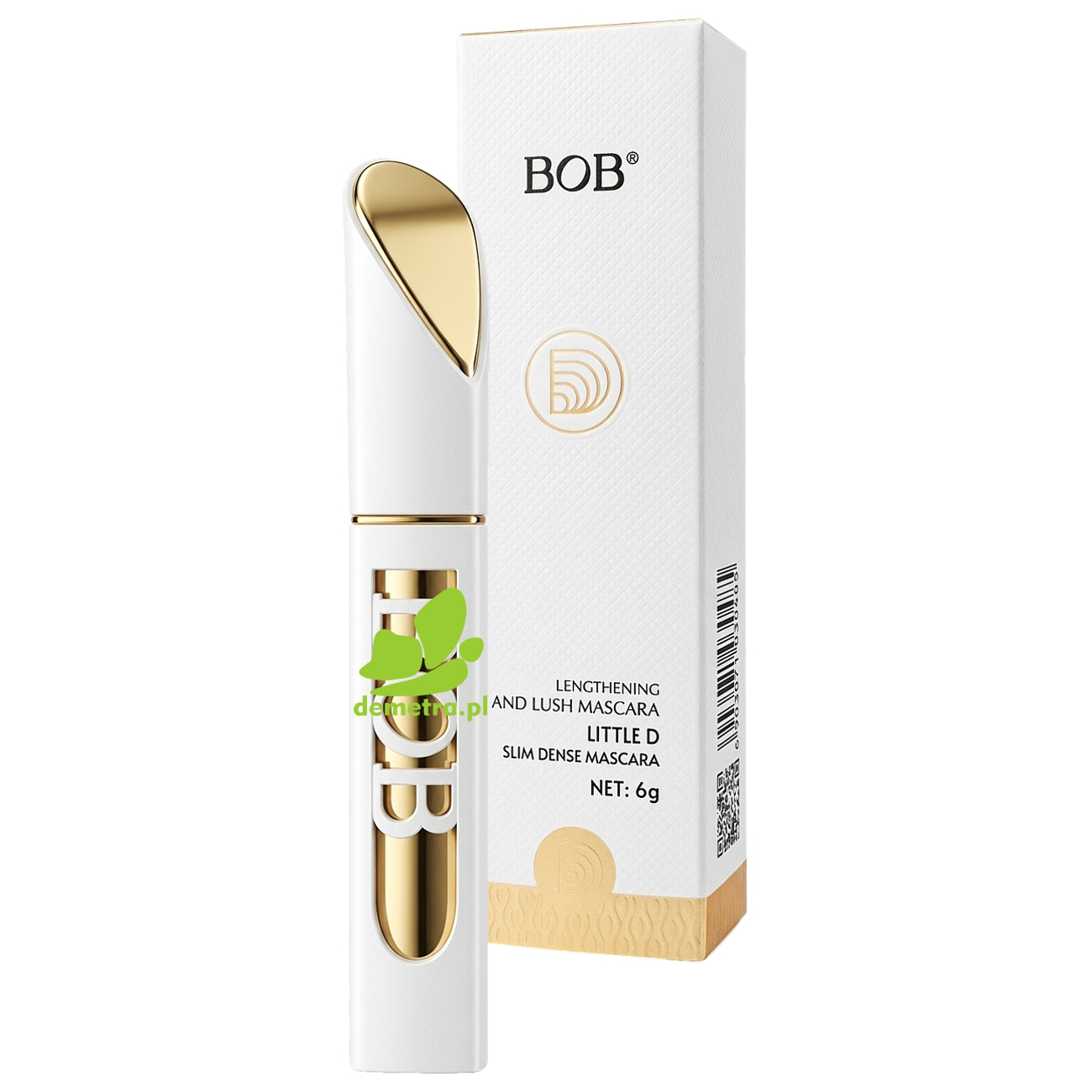 BOB Little D Wydłużająco-Zagęszczający Tusz do Rzęs Czarny 6g