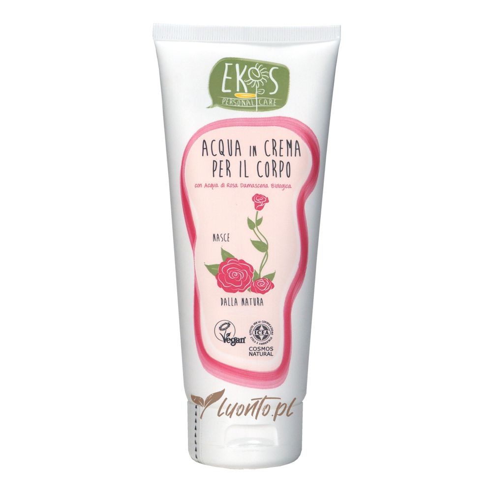 Krem do ciała z wodą różaną 200 ml Ekos