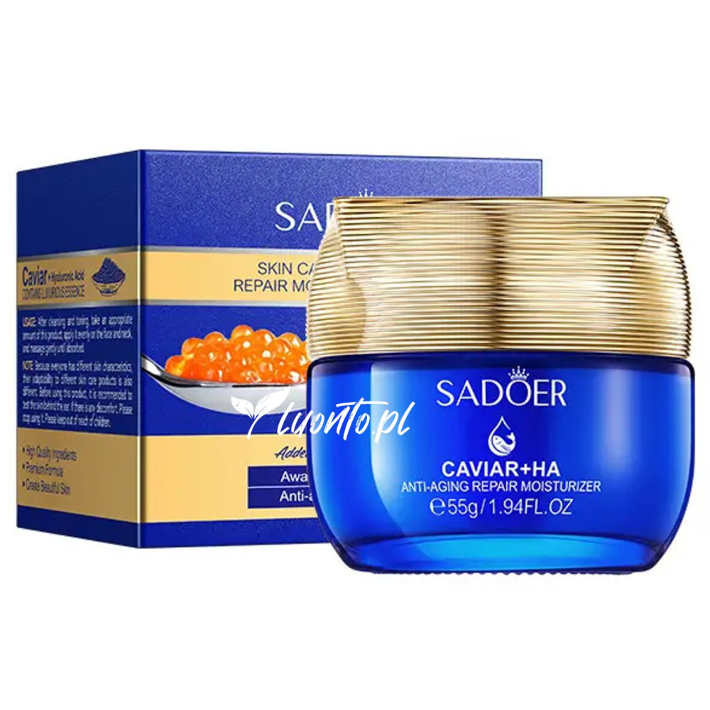 Krem przeciwstarzeniowy 50 g Sadoer kawior, kwas hialuronowy