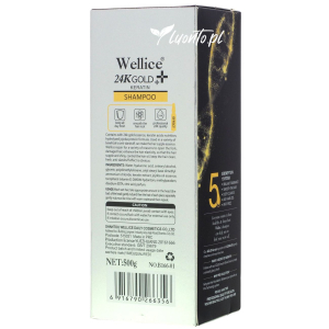Szampon do włosów 500 g Wellice keratyna, jojoba