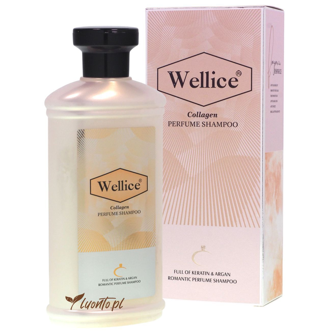 Szampon do włosów 400 g Wellice keratyna, argan