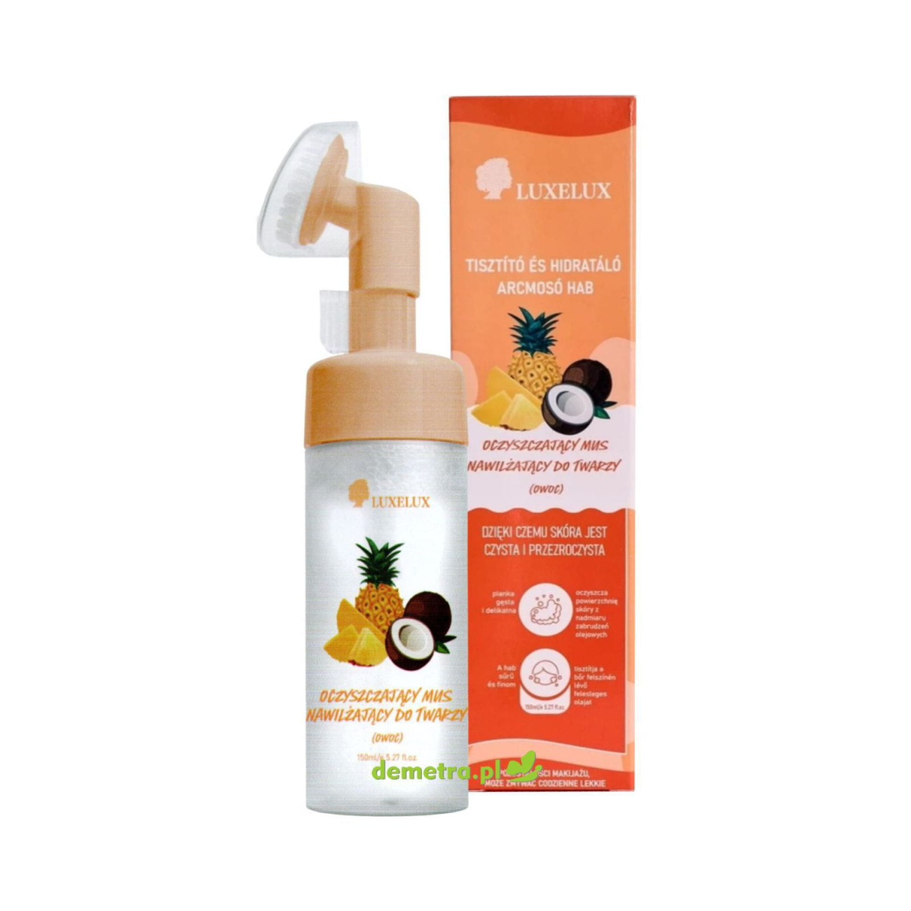 Pianka do twarzy 150 ml Luxelux oczyszczająca, owocowa