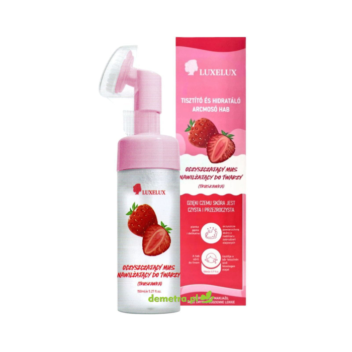 Pianka do twarzy 150 ml Luxelux oczyszczająca, truskawka
