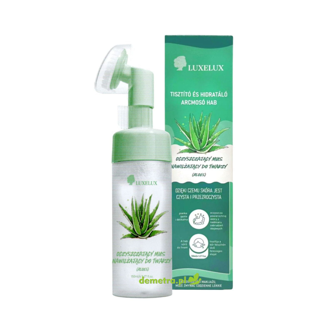 Pianka do twarzy 150 ml Luxelux oczyszczająca, aloes