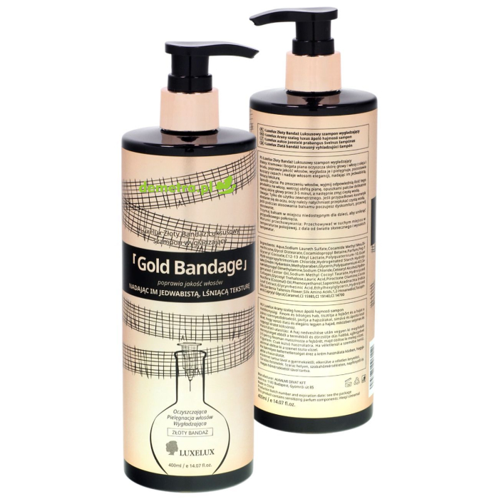 Szampon do włosów wygładzający 400 ml Luxelux Złoty Bandaż