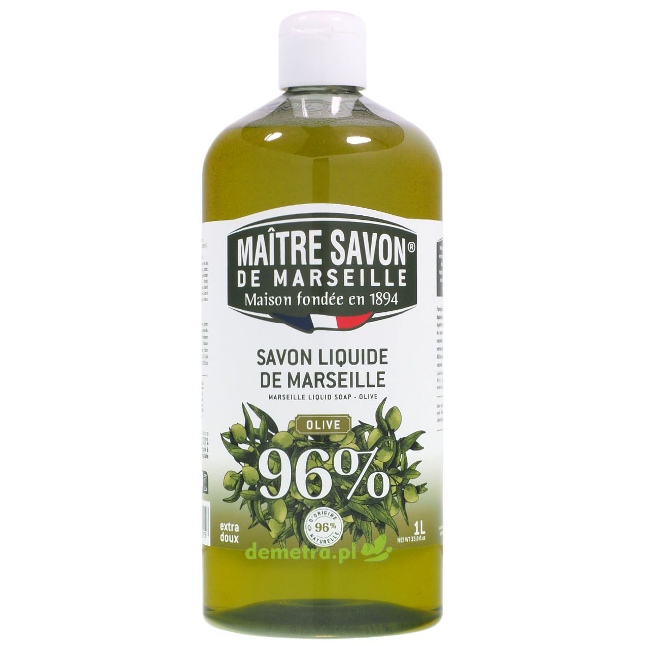 Mydło marsylskie w płynie Maitre Savon 1000 ml oliwa z oliwek - uzupełnienie