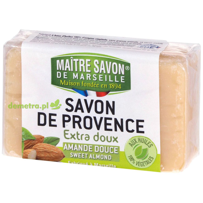 Mydło marsylskie 100g Maitre Savon - słodki migdał