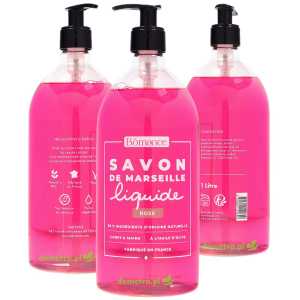 Mydło marsylskie w płynie 1000 ml Bomance róża