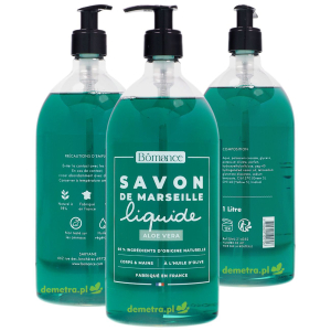 Mydło marsylskie w płynie 1000 ml Bomance aloes