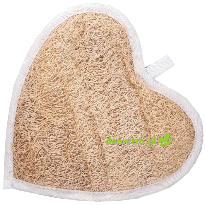 Rękawica do kąpieli loofa Saryane w kształcie serca