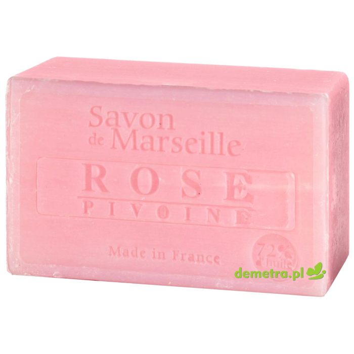 Mydło marsylskie 100g Le Chatelard - róża - piwonia