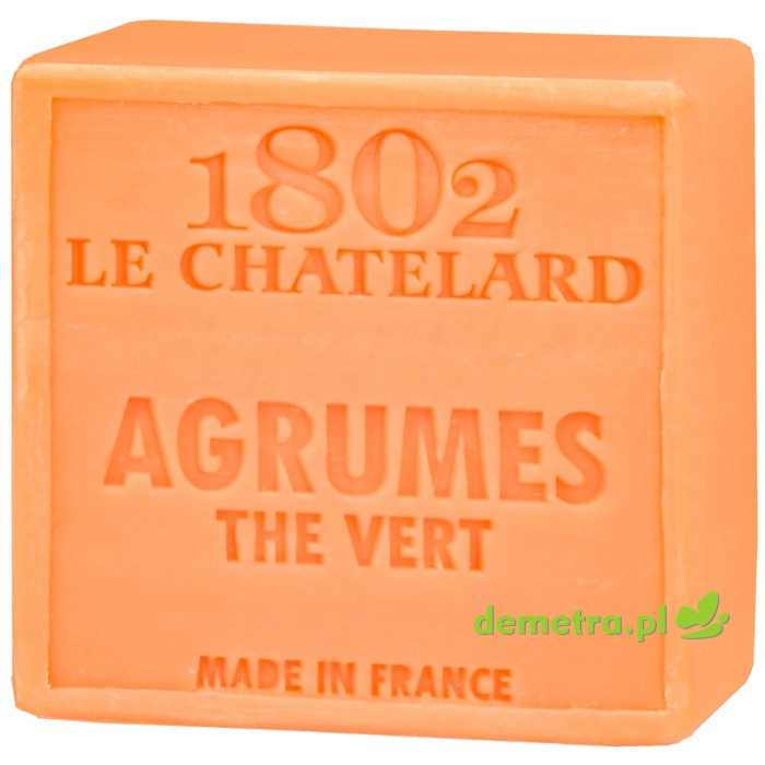 Mydło marsylskie 100g Le Chatelard bez oleju palmowego - cytrusy-zielona herbata