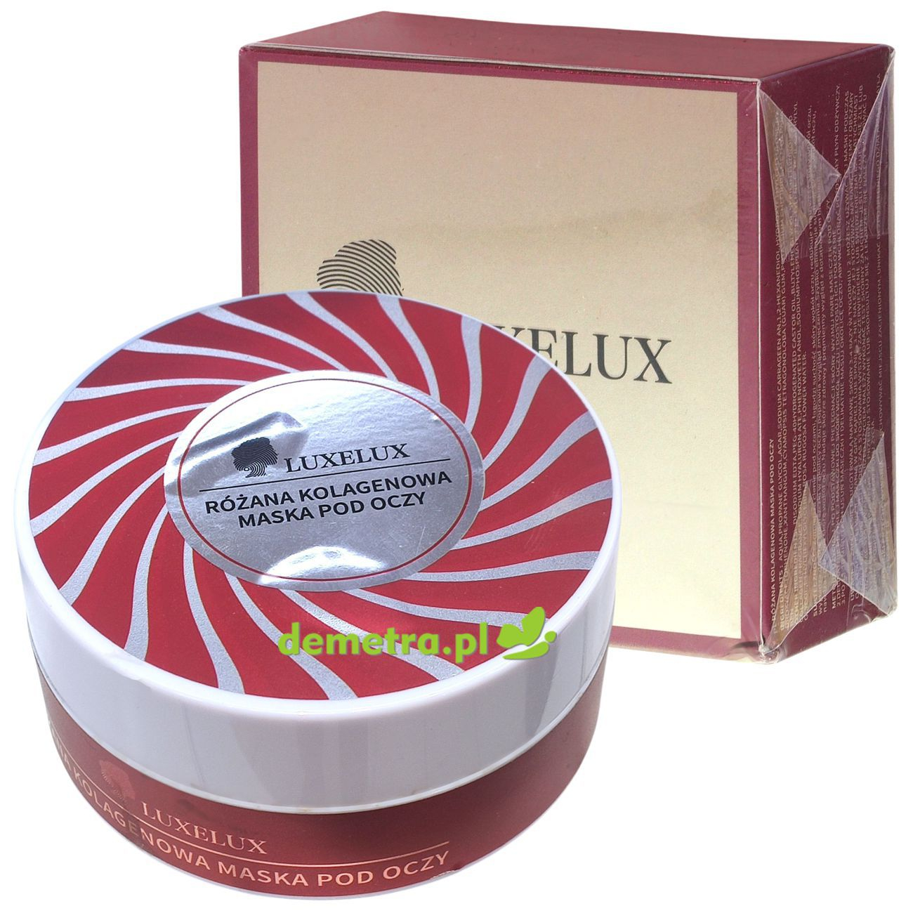 Płatki kolagenowe pod oczy 60 szt. Luxelux - płatki róży