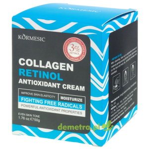 Krem przeciwzmarszczkowy do twarzy 50 g Kormesic Retinol, Kolagen, Kwas Hialuronowy