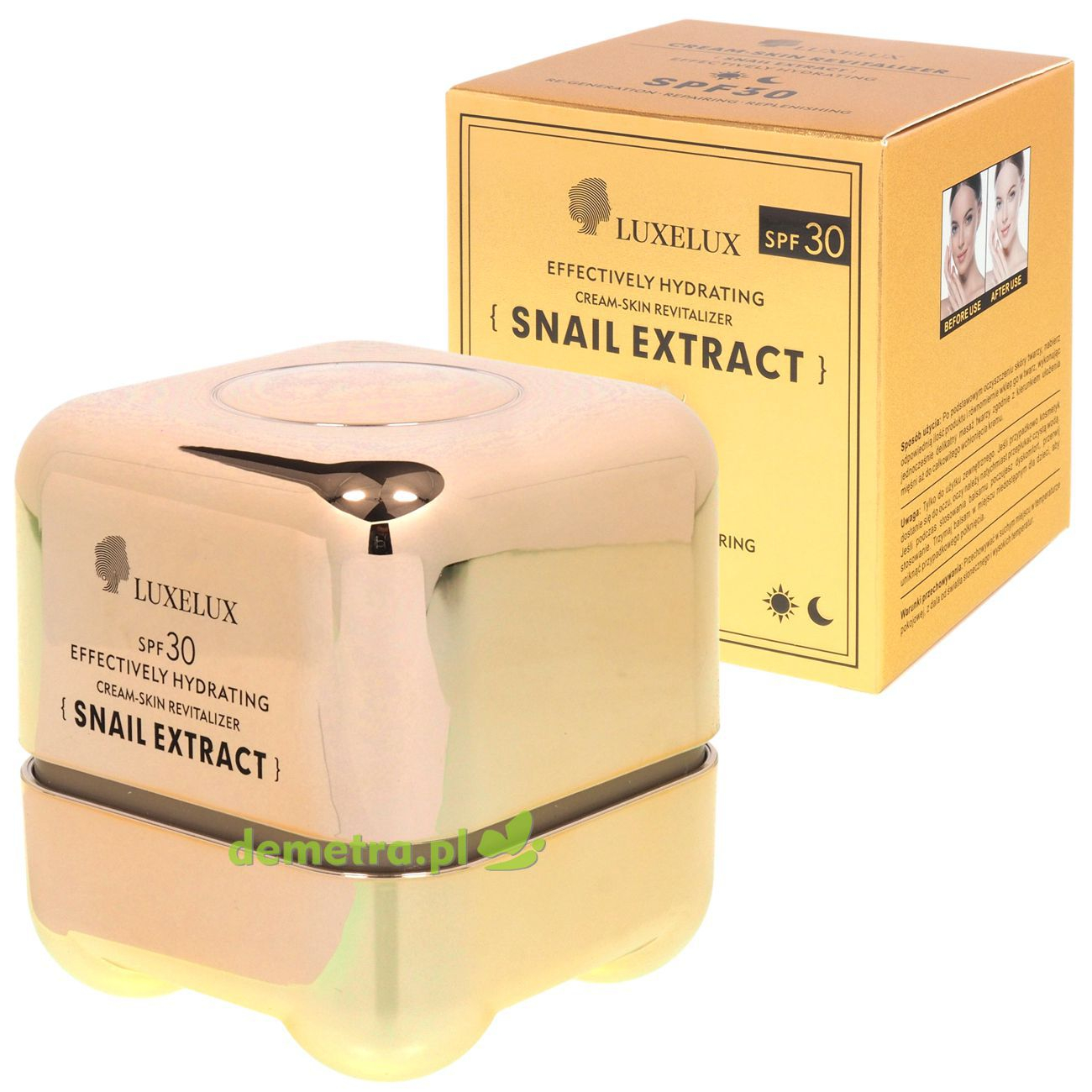 Krem rewitalizujący do twarzy 50 g Luxelux ze śluzem ślimaka