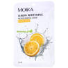 Maska do twarzy w płacie nawilżająca, rozjaśniająca 25 ml Moika lemon
