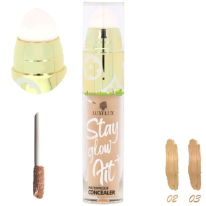 Korektor maskujący 2w1 do twarzy z blenderem 8 ml Luxelux wodoodporny 03