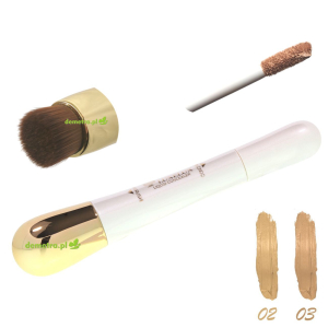 Korektor maskujący 2w1 do twarzy z pędzelkiem 7,5 ml Luxelux wodoodporny 02