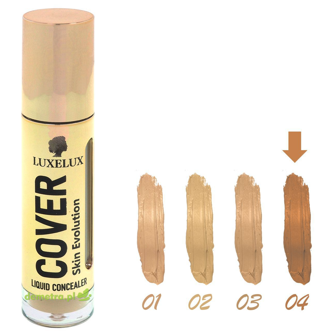 Korektor maskujący do twarzy 7 ml Luxelux wodoodporny 04