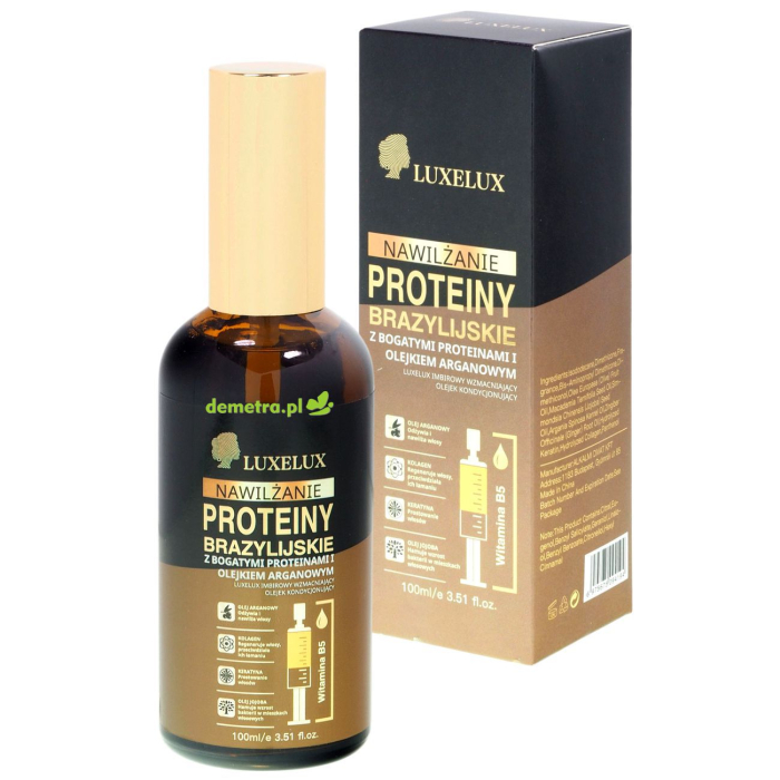 Olejek do włosów 100 ml Luxelux proteiny brazylijskie