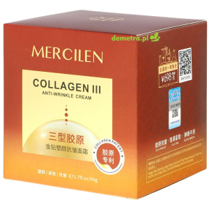 Krem przeciwstarzeniowy z kolagenem typu III 50 g Mercilen