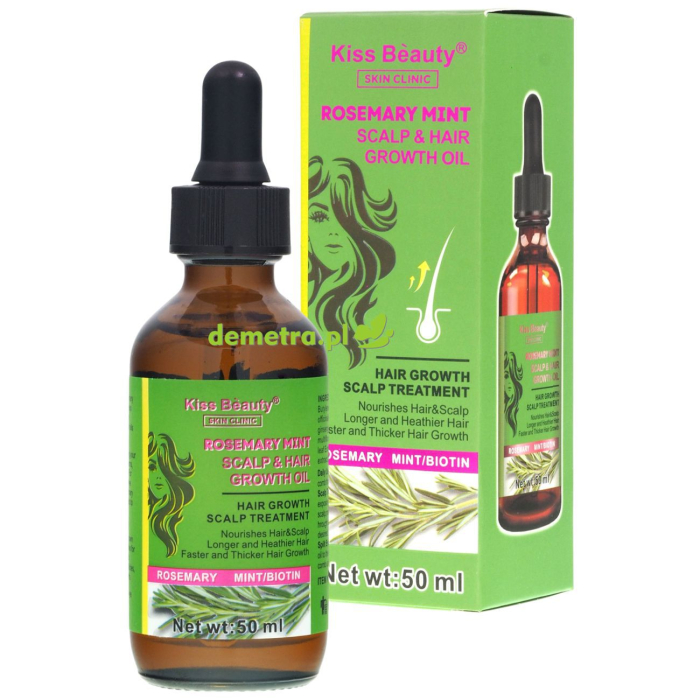 Odżywczy olejek do włosów 50 ml Kiss Beauty rozmaryn, mięta