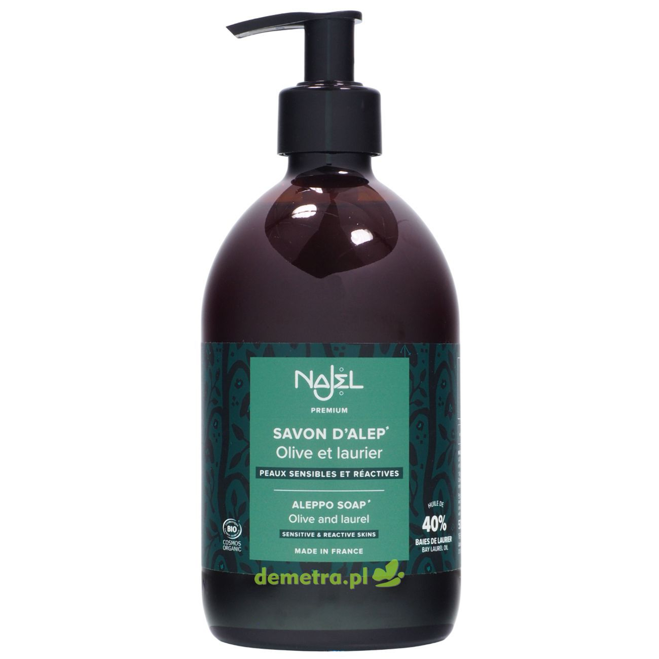 Mydło Aleppo w płynie Najel 500ml 40% oleju laurowego