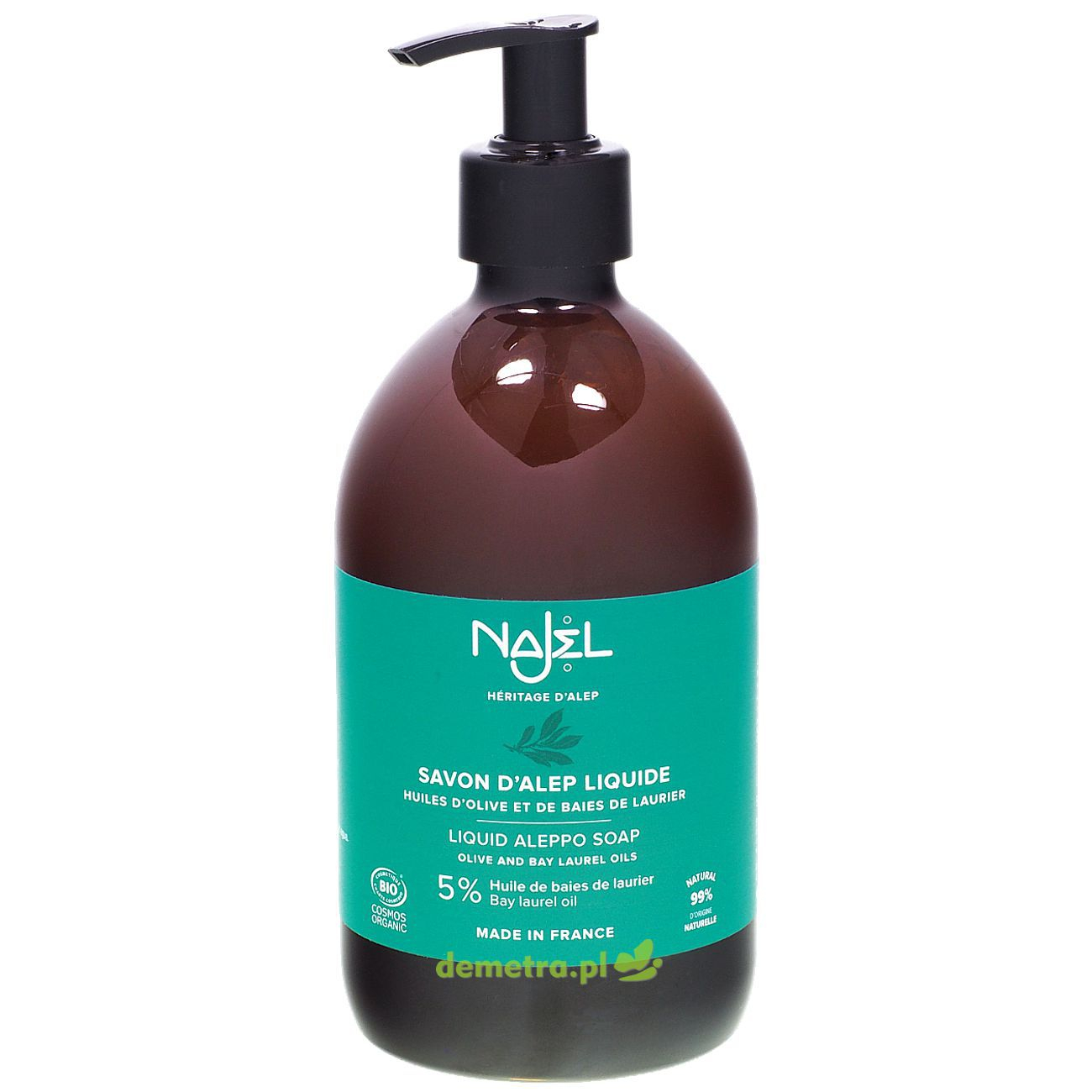 Mydło Aleppo w płynie Najel 500 ml 5% oleju laurowego