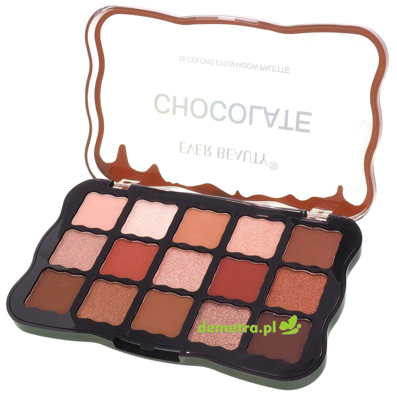 Cienie do powiek 15 kolorów rozświetlające i mat Chocolate