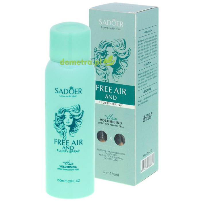 Preparat do zwiększania objętości włosów 150 ml Sadoer - spray