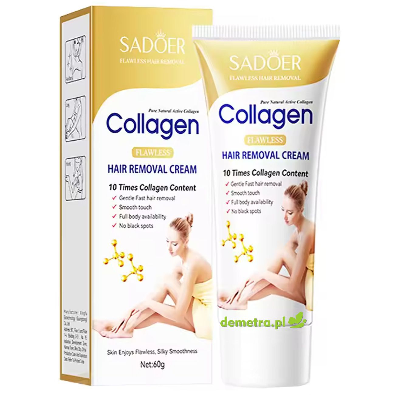 Krem depilujacy 60 g Sadoer Collagen