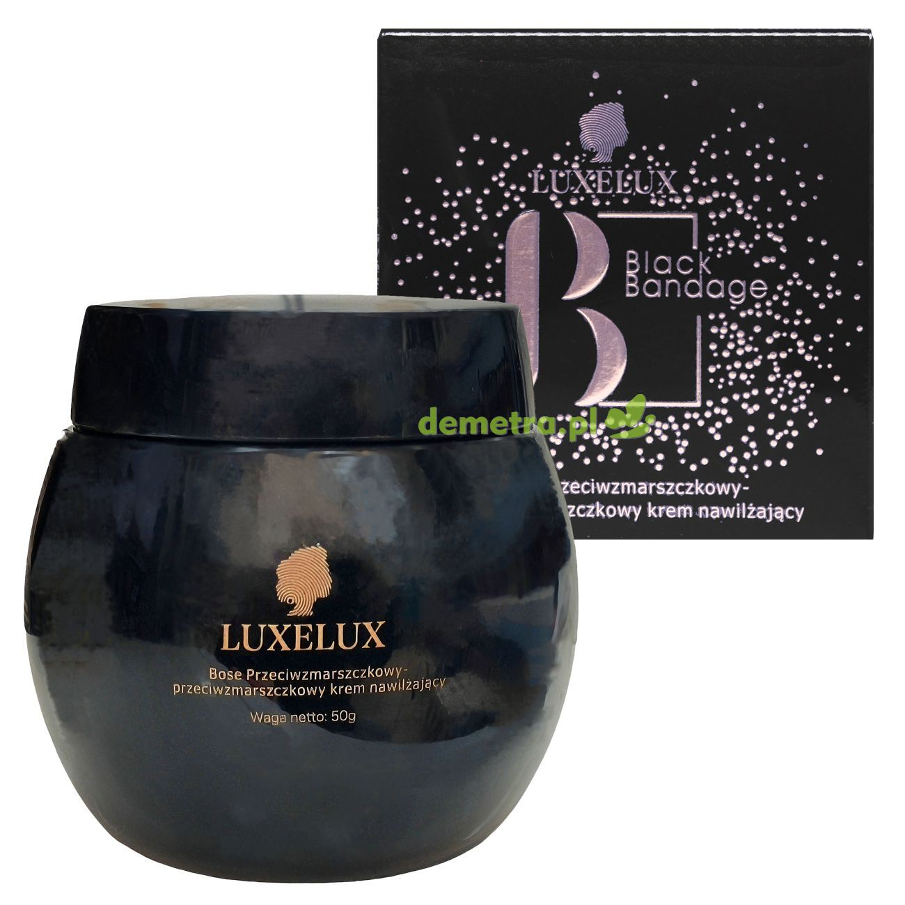 Krem do twarzy 50 ml Luxelux przeciwzmarszczkowy, nawilżający Black