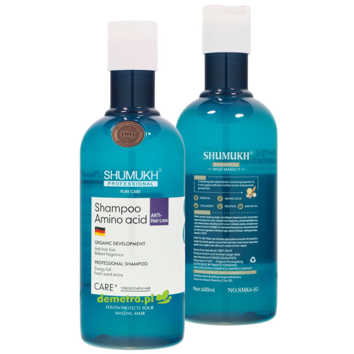 Szampon do włosów 600 g Shumukh 8w1 perfumowany, regeneracyjny niebieski