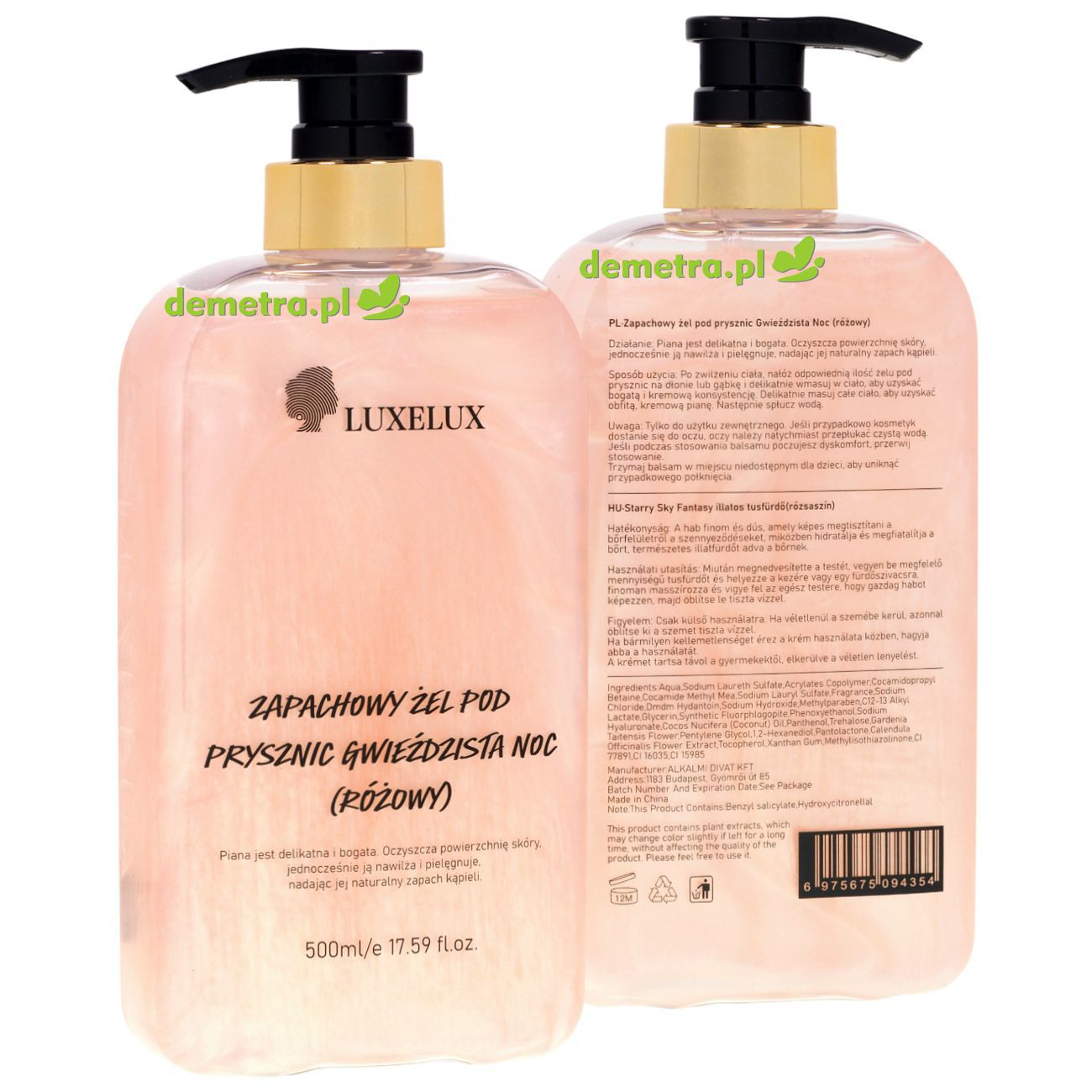 Żel pod prysznic 500 ml Luxelux Gwieździsta Noc - różowy