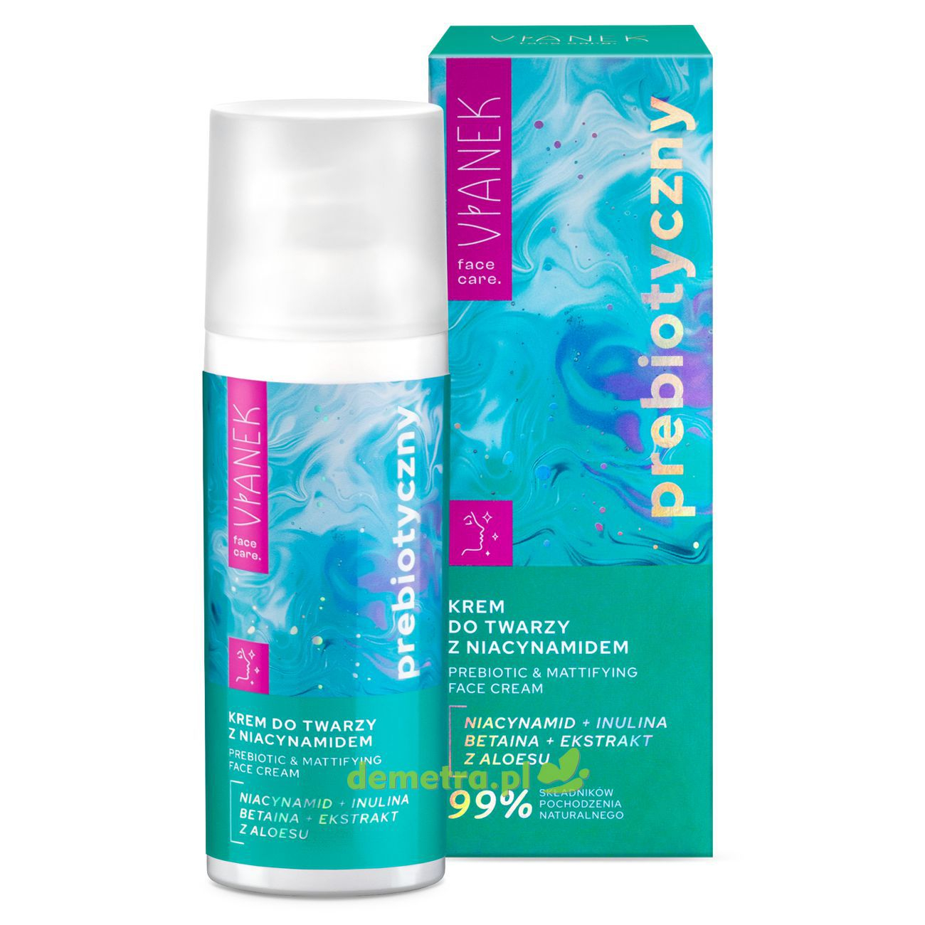 Krem do twarzy 50 ml Vianek prebiotyczny, niacynamid
