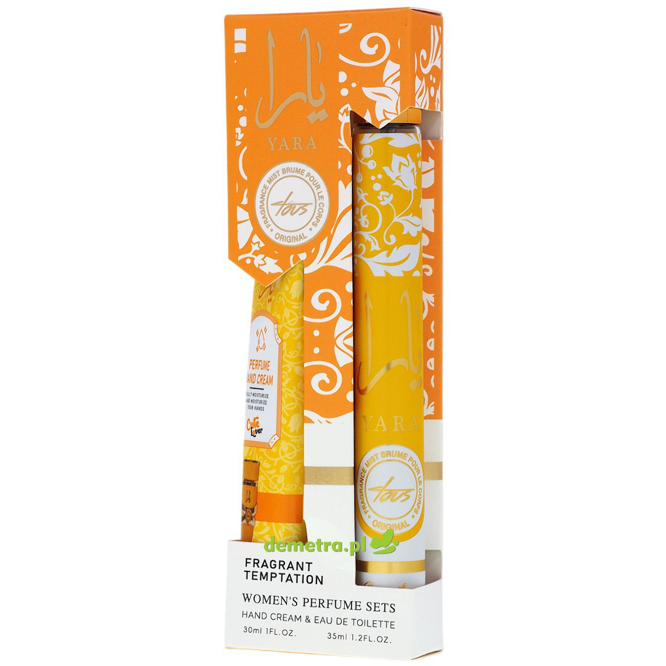 Zestaw Yara Tous - Perfumetka Yara 35 ml, krem do rąk Yara 30 ml