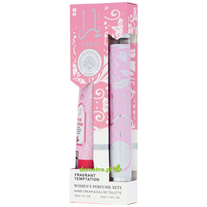 Zestaw Yara Pink - Perfumetka Yara 35 ml, krem do rąk Yara 30 ml
