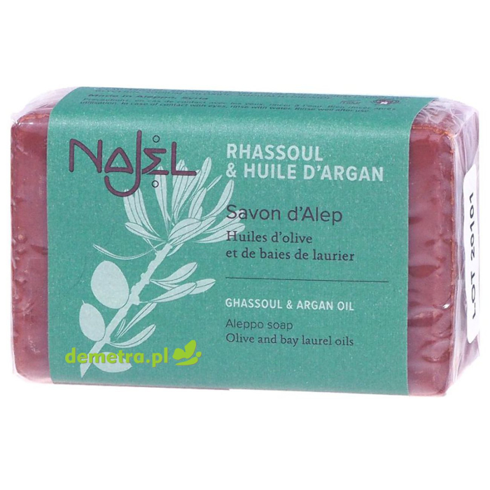 Mydło Aleppo 100g Najel glinka rhassoul i olej arganowy