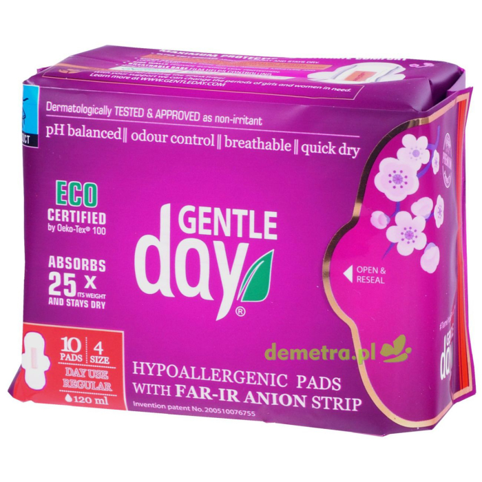 Podpaski Gentle Day na dzień 10 szt. 240mm ze skrzydełkami