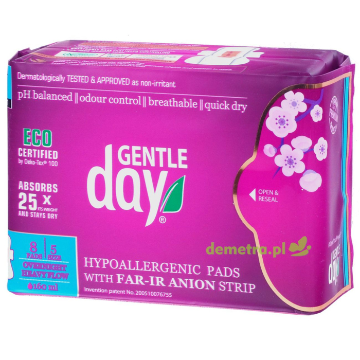 Podpaski Gentle Day na noc 8 szt. 290mm ze skrzydełkami