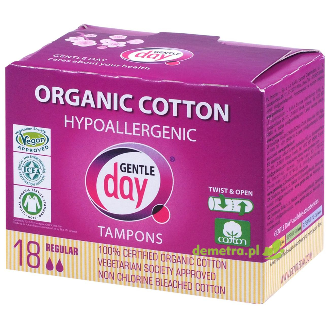Tampony Gentle Day Regular, 18 szt.