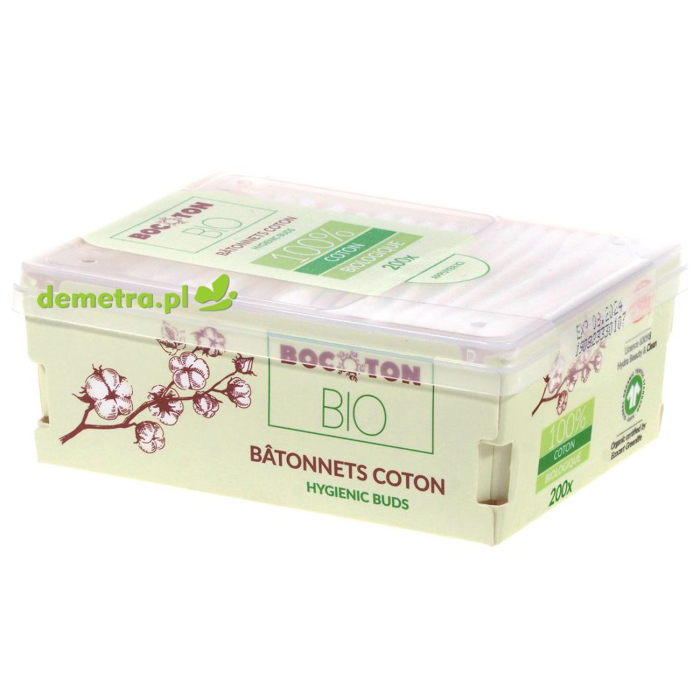 Patyczki kosmetyczne BIO 200szt. Bocoton