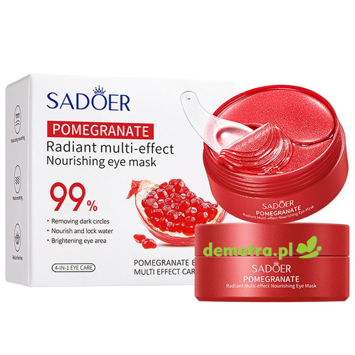 Płatki hydrożelowe pod oczy 60 szt. Sadoer granat