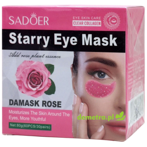 Płatki hydrożelowe pod oczy 60 szt. Sadoer róża