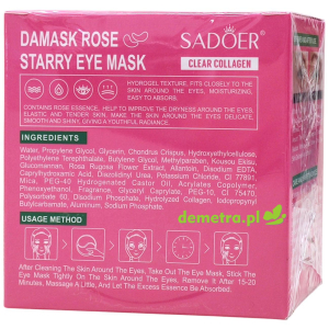 Płatki hydrożelowe pod oczy 60 szt. Sadoer róża