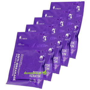 Maska parowa do włosów łamliwych 5 szt. Luxelux odżywcza, proteinowa z serum