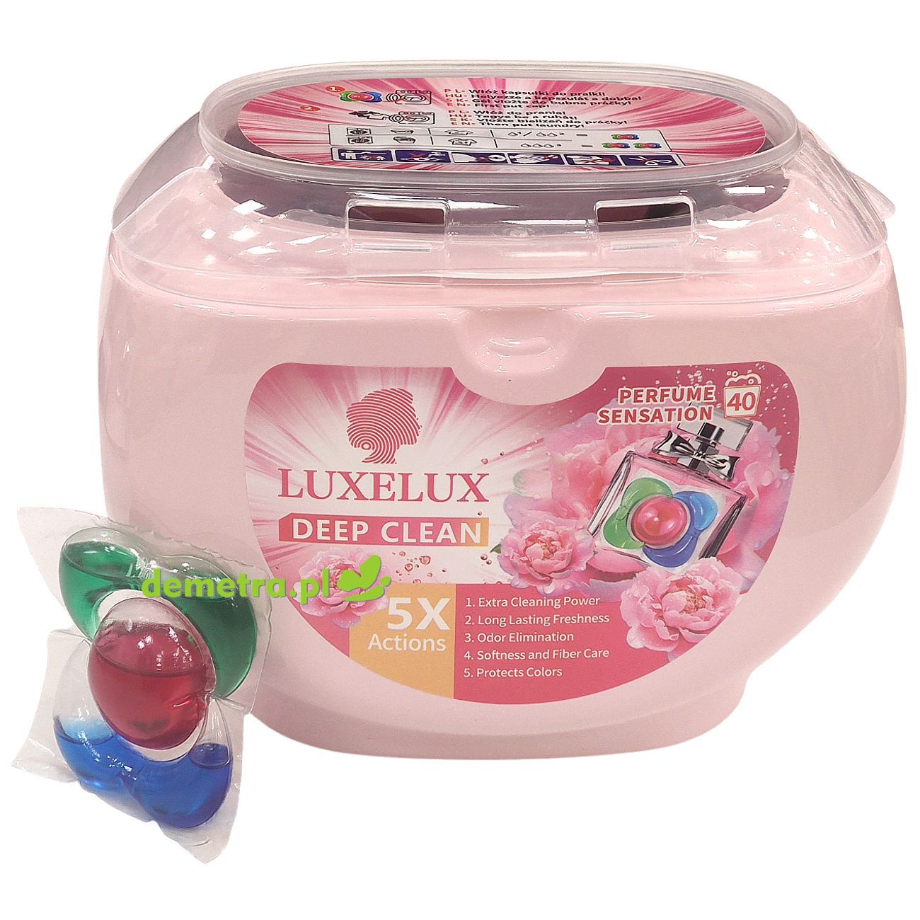 Perfumowane kapsułki do prania 5w1 Luxelux Miami's Kiss 40 szt.